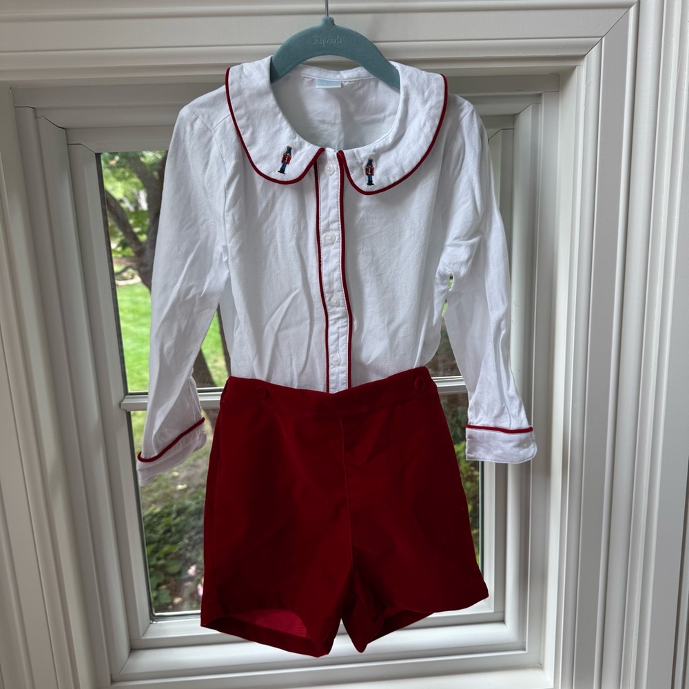 Edgehill Collections Boys Nutcracker Red Velvet Set Size 4T